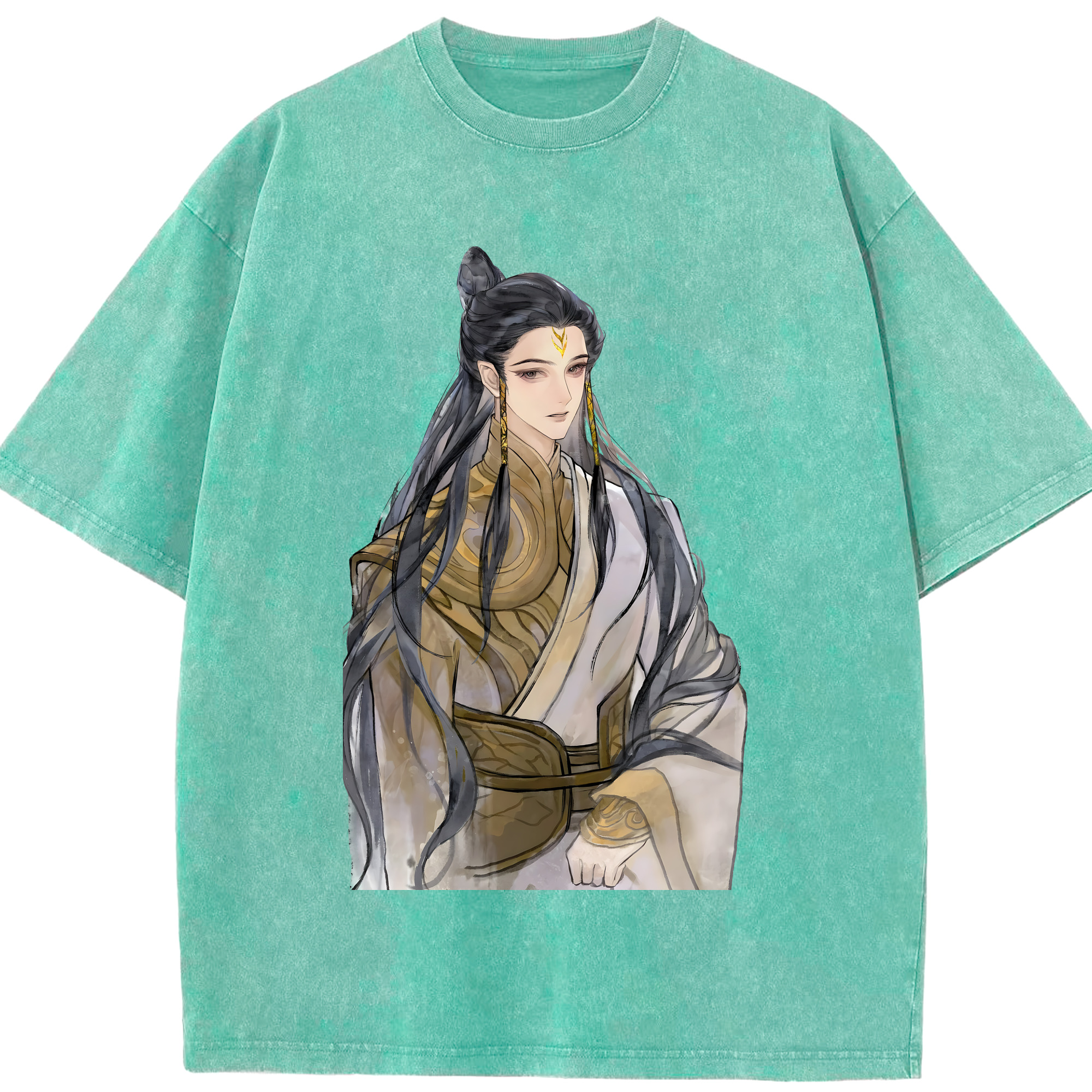 （画像用） Ne Zha 2 ナタ 魔童の大暴れ 綿100% ヴィンテージ風 半袖Tシャツ（フロントプリント）